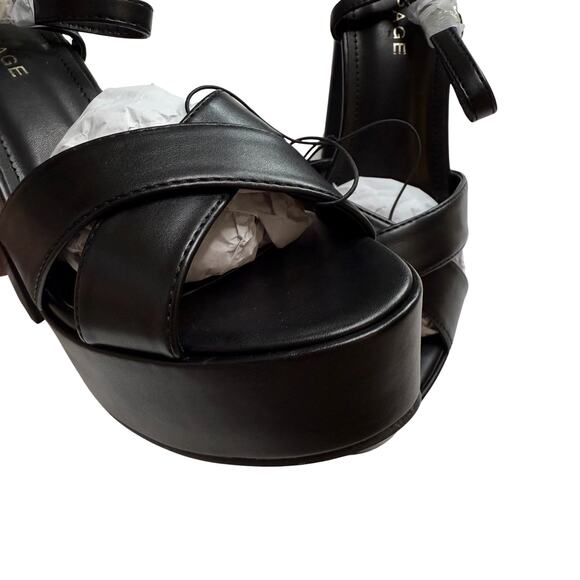 Rampage Open Toe Ankle Strap Patricia Platform Block Heel Sandals Size 8 Black - Picture 11 of 15